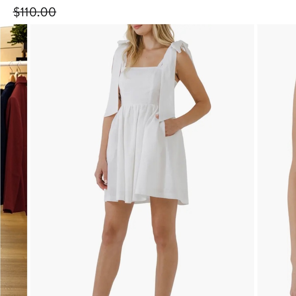 Endless Rose Bowed square neckline mini dress